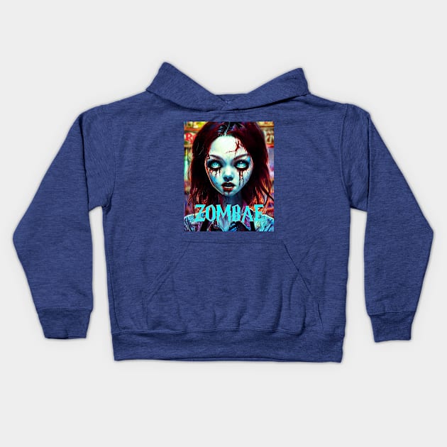 Zombie Baby Girl Bae Anime Kids Hoodie by Edongski303 Teepublic Merch